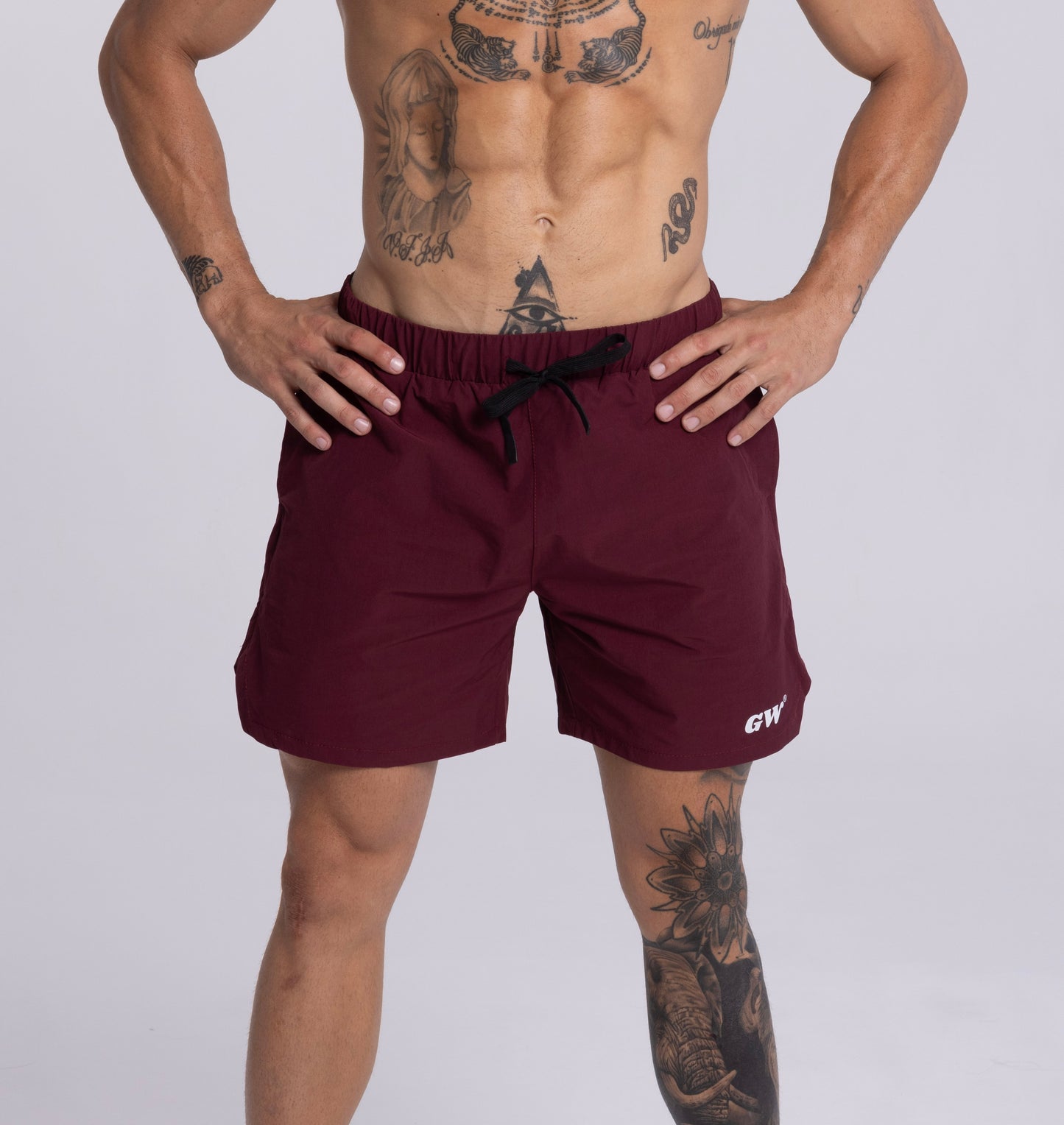Short Burgundy