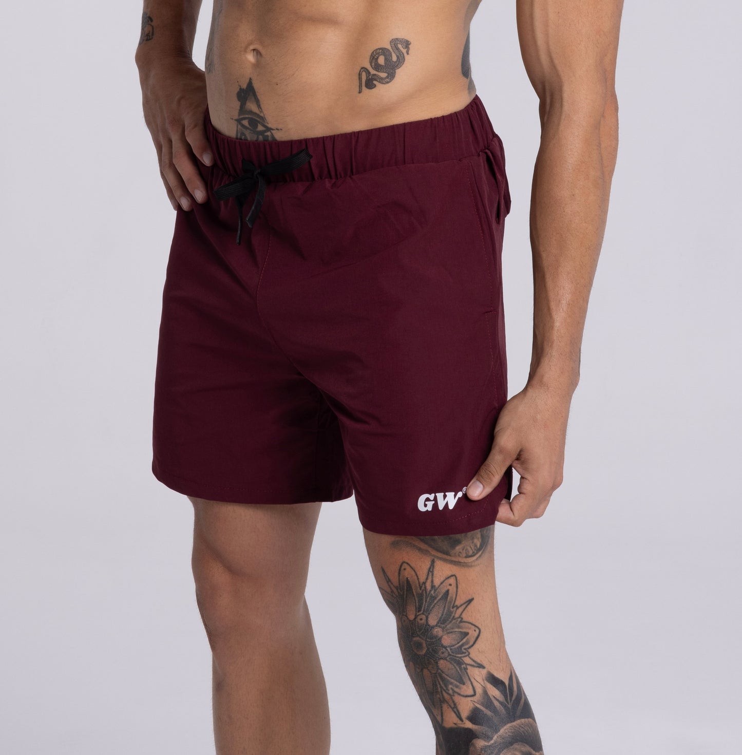 Short Burgundy