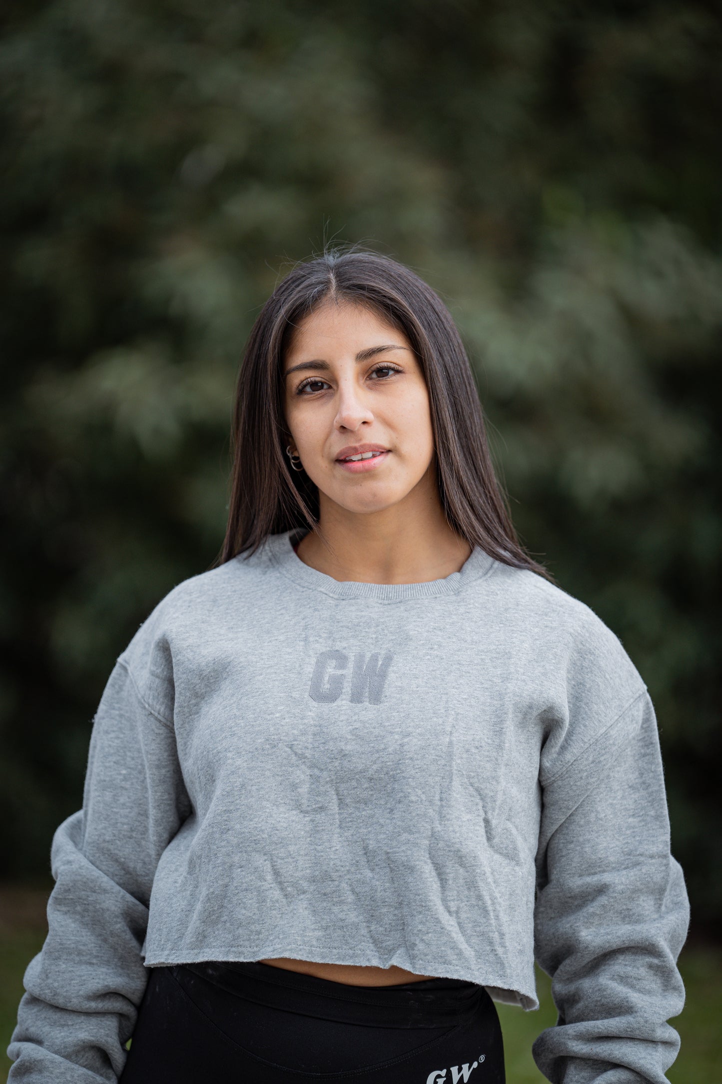 Hoddie Crop Soft Grey