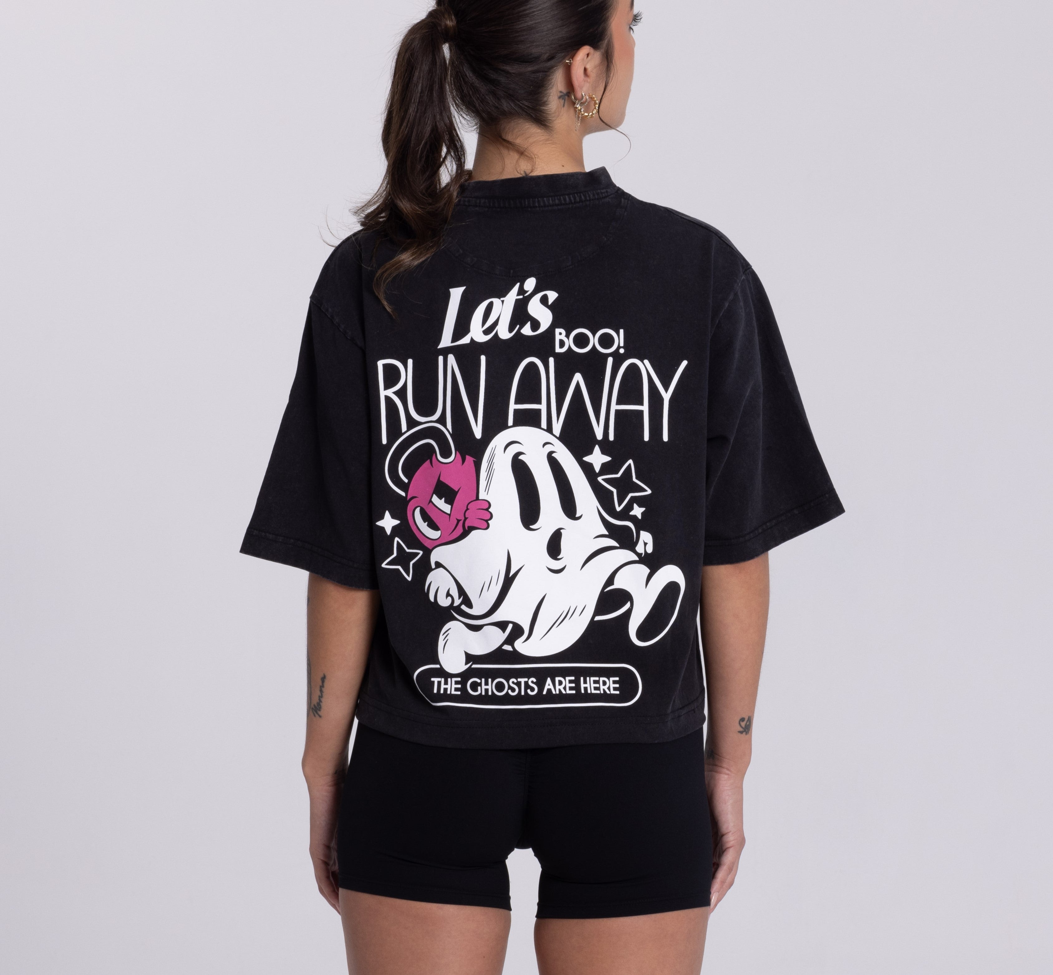 Crop Top Oversize BOO Black